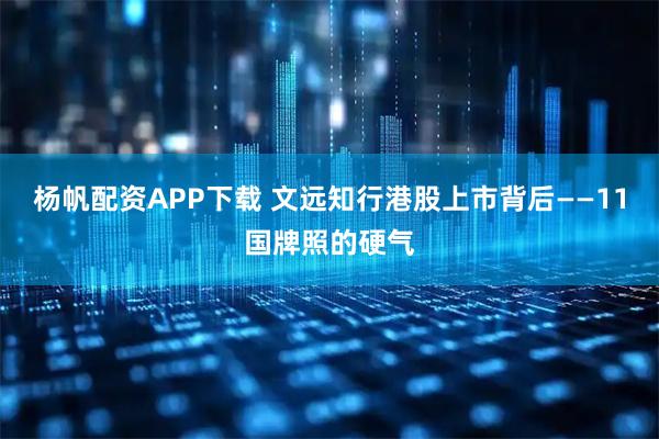 杨帆配资APP下载 文远知行港股上市背后——11国牌照的硬气