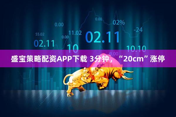 盛宝策略配资APP下载 3分钟，“20cm”涨停