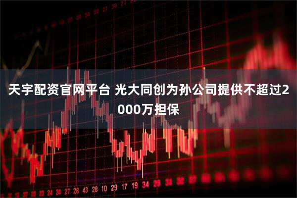 天宇配资官网平台 光大同创为孙公司提供不超过2000万担保