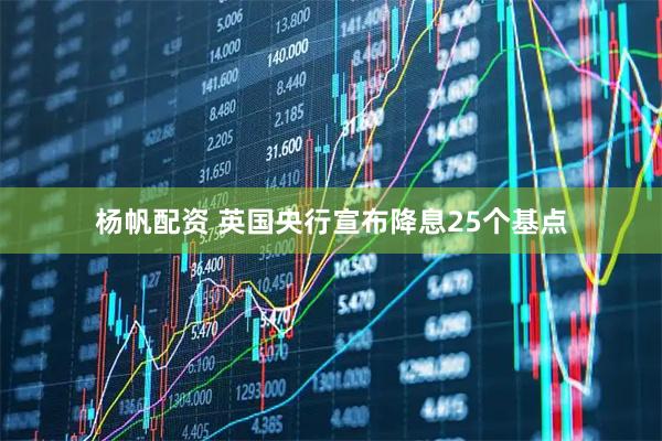 杨帆配资 英国央行宣布降息25个基点